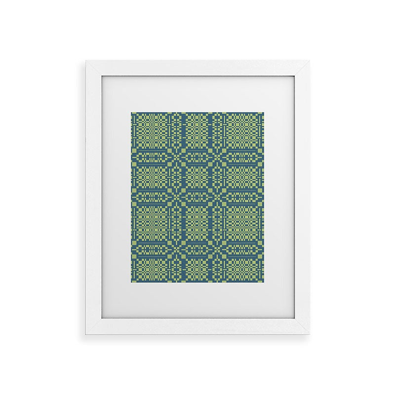 Marta Barragan Camarasa Nostalgic Grid Design Framed Art Print