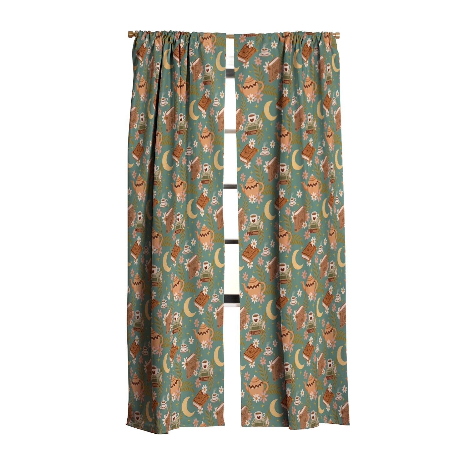 Avenie Moonlit Reading Nook I Blackout Window Curtain