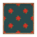 Design by Spark Poinsettia Florals Square Tray