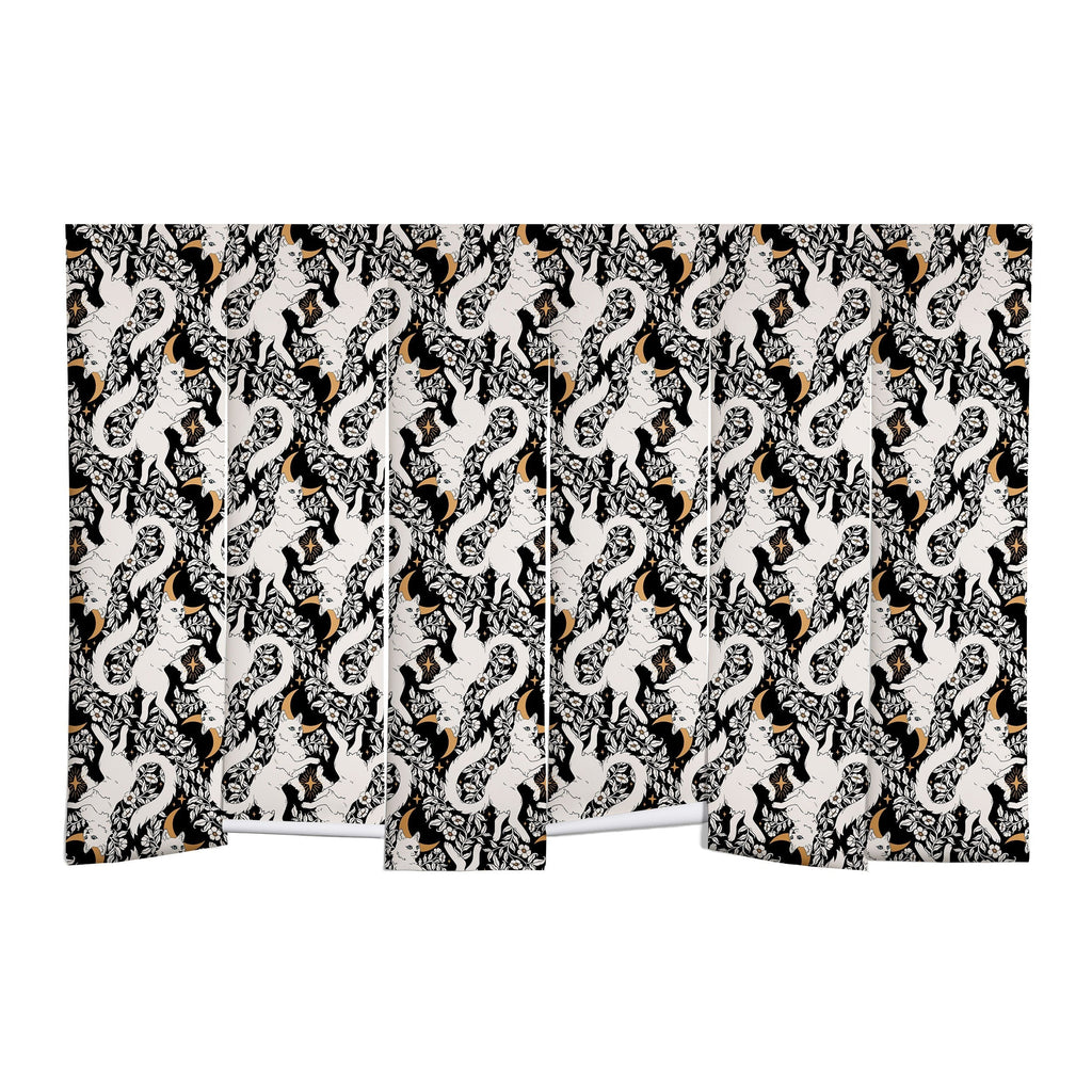 Avenie Celestial Cats Gold Wall Mural