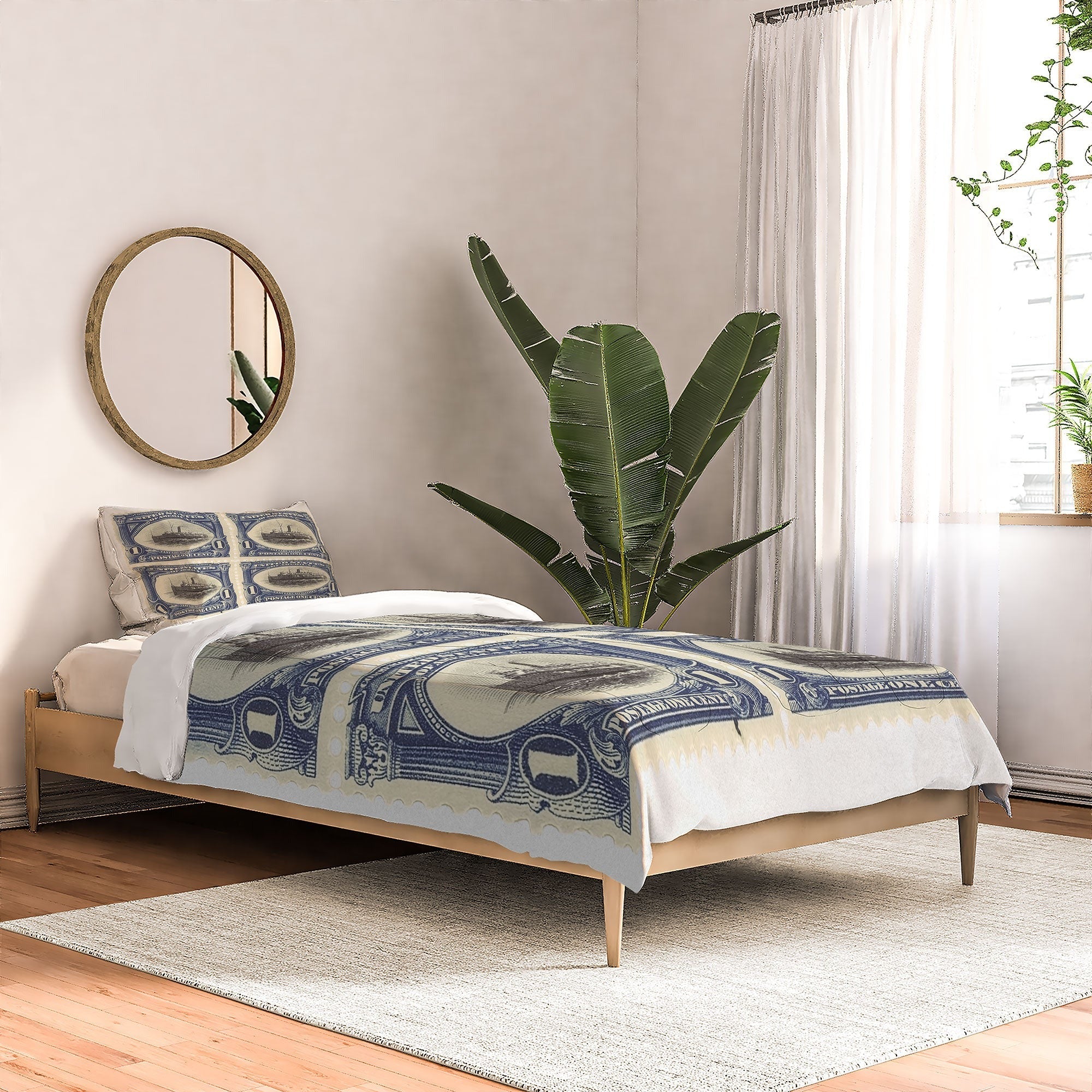 DENY Designs 1901 1c Fast Lake Navigation Stamps Comforter