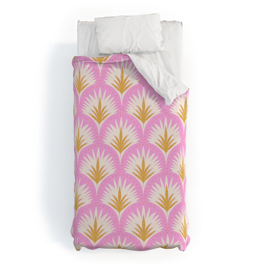 Jennifer Labre Pink Palmetto Duvet Cover