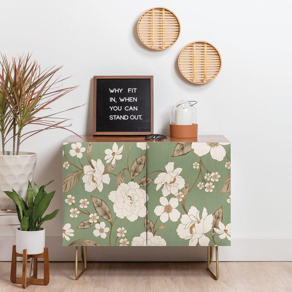 Gabriela Fuente Olive Floral Roberta Credenza