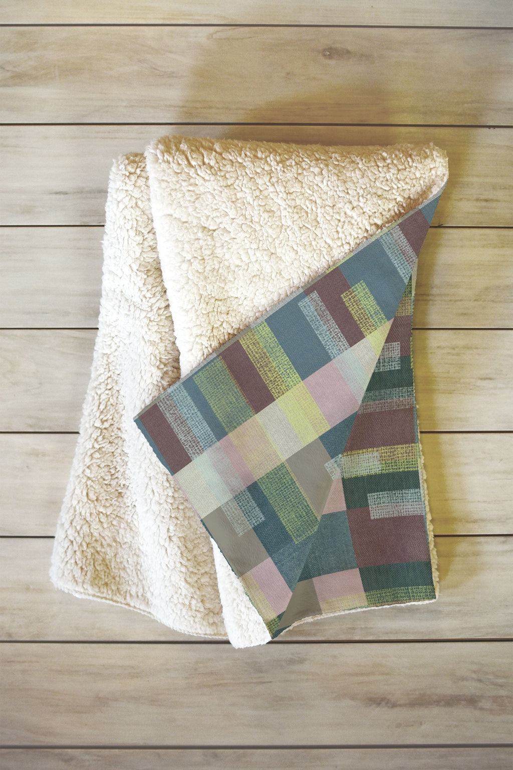 Marta Barragan Camarasa Dynamic Linear Blocks Fleece Throw Blanket