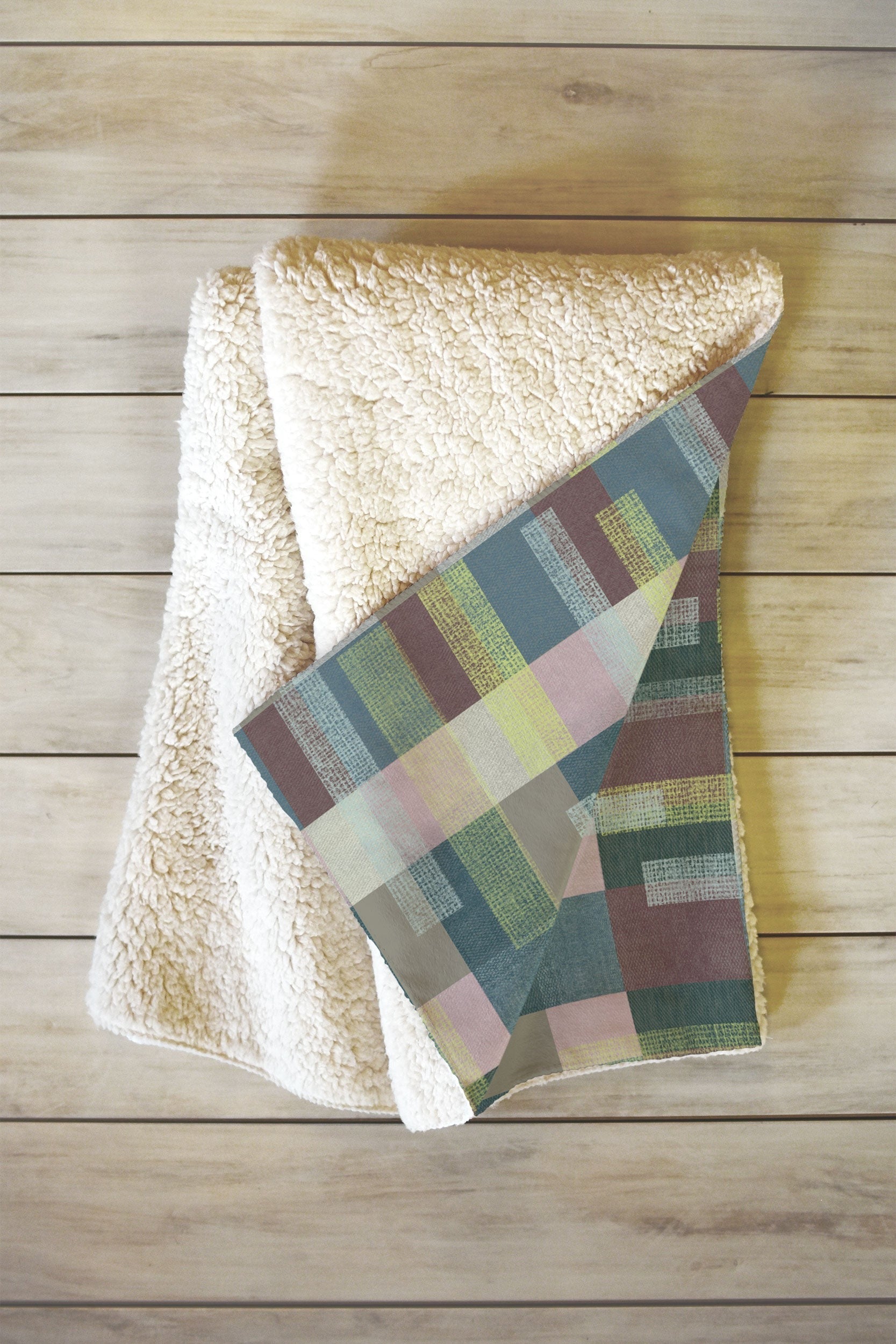 Marta Barragan Camarasa Dynamic Linear Blocks Fleece Throw Blanket