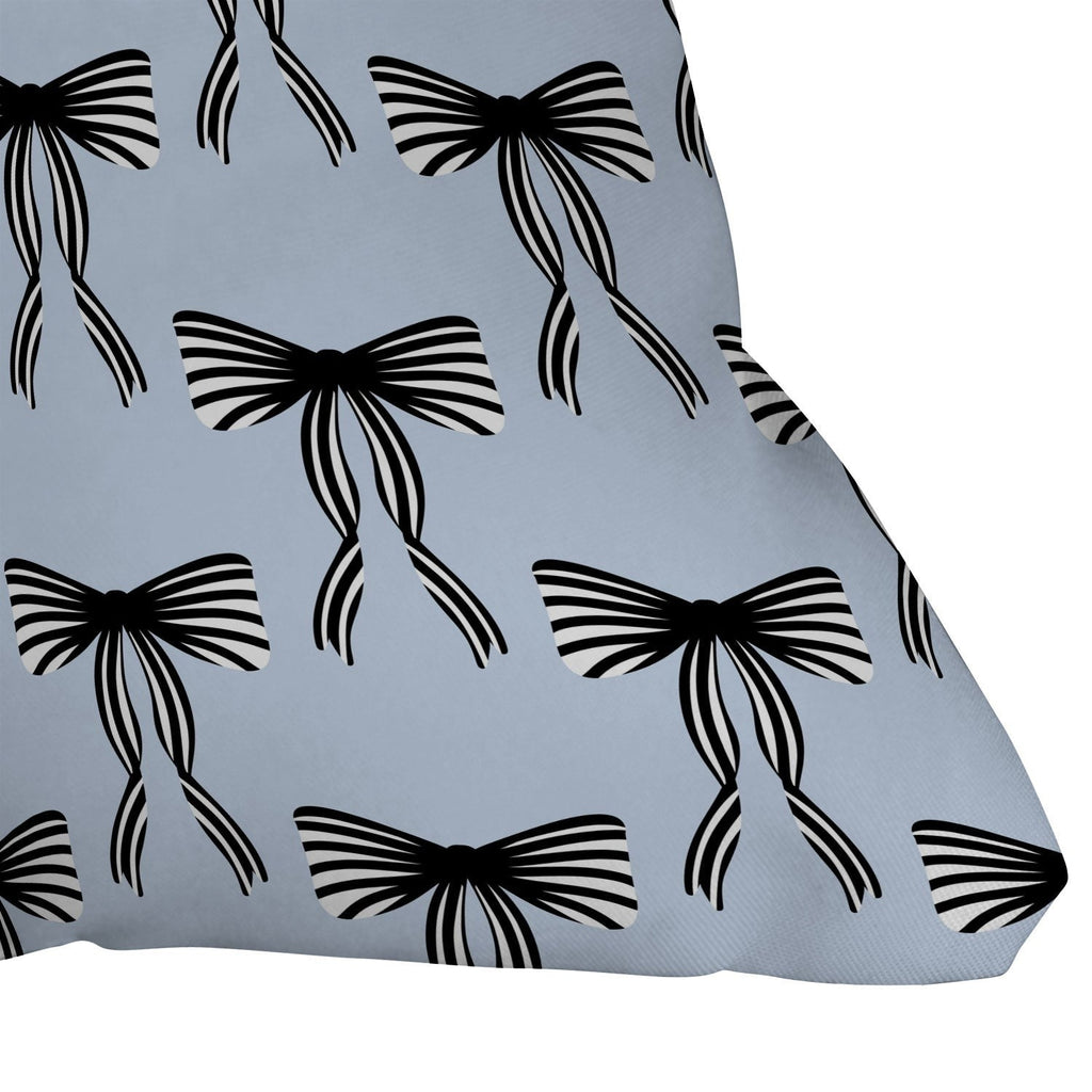Design by Spark Black Striped Bows Throw Pillow