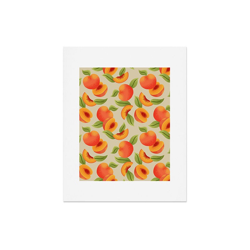 Jessica Molina Peach Pattern Art Print