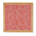 Avenie BR Red Zebra Stripe Framed Wall Art
