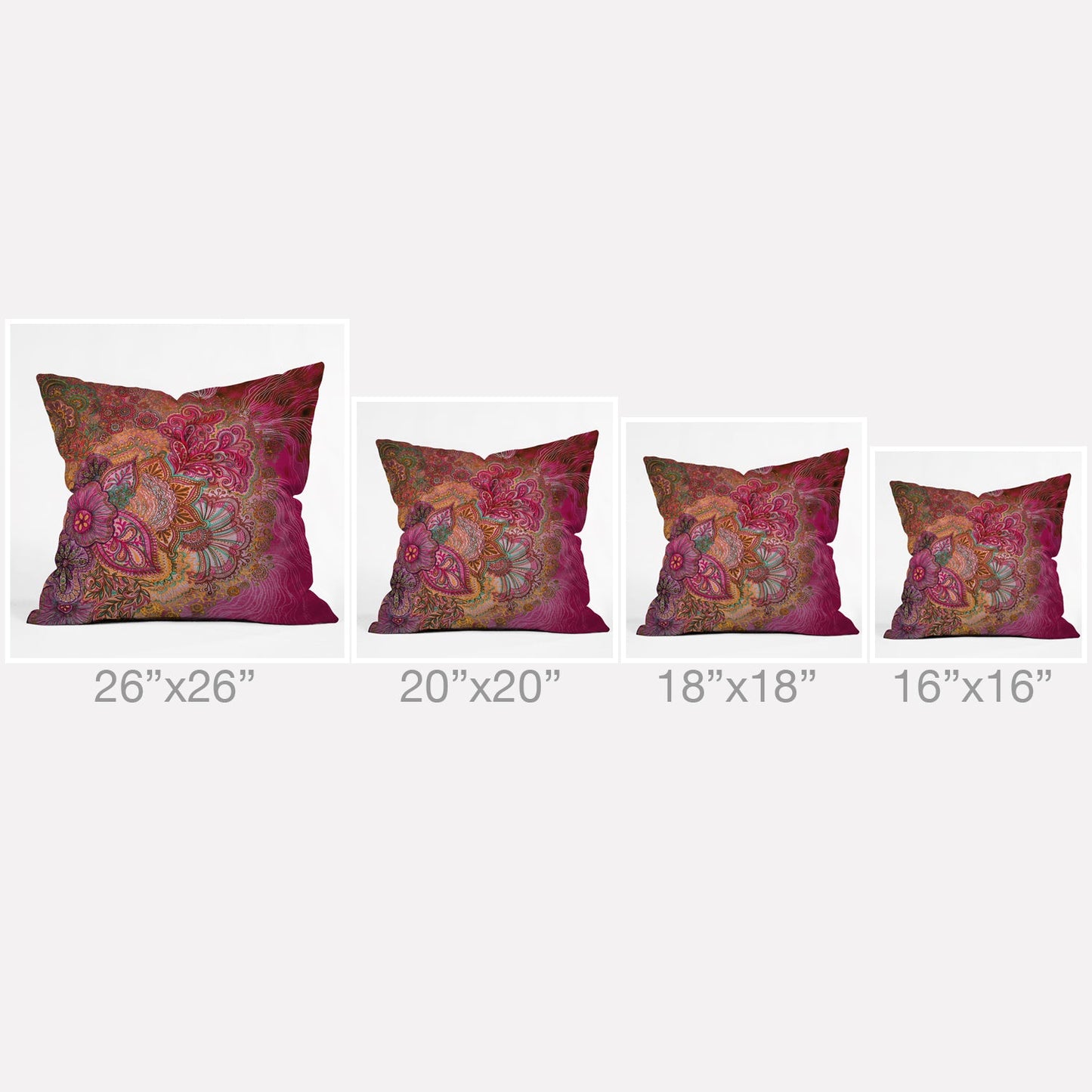 Stephanie Corfee Flourish Berry Throw Pillow