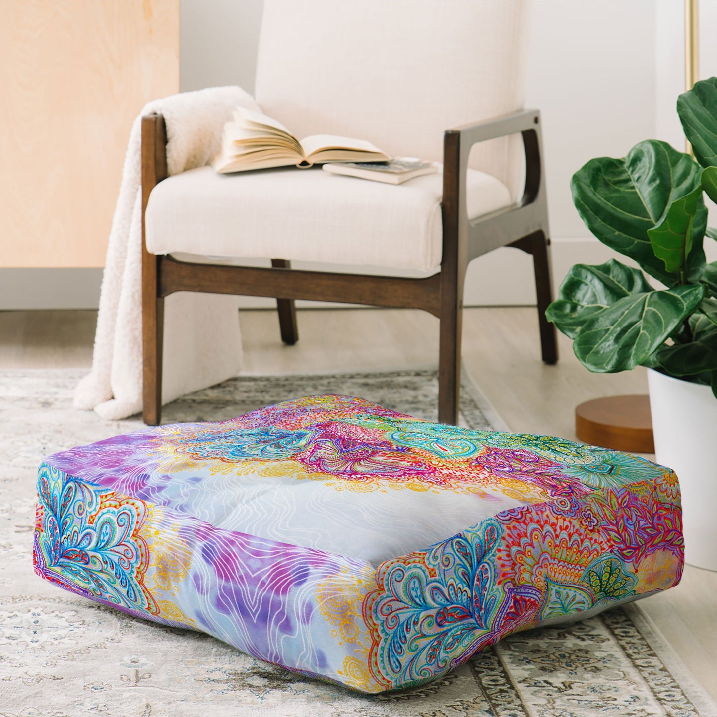 Stephanie Corfee Flourish Floor Pillow Square