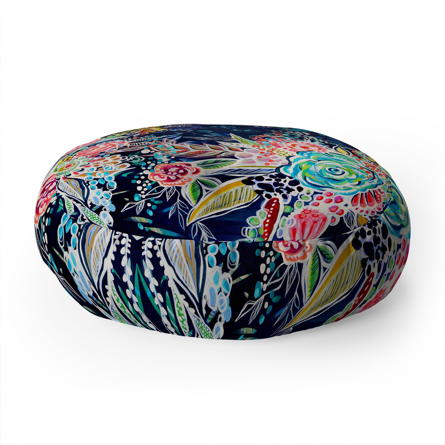 Stephanie Corfee Night Bloomers Floor Pillow Round