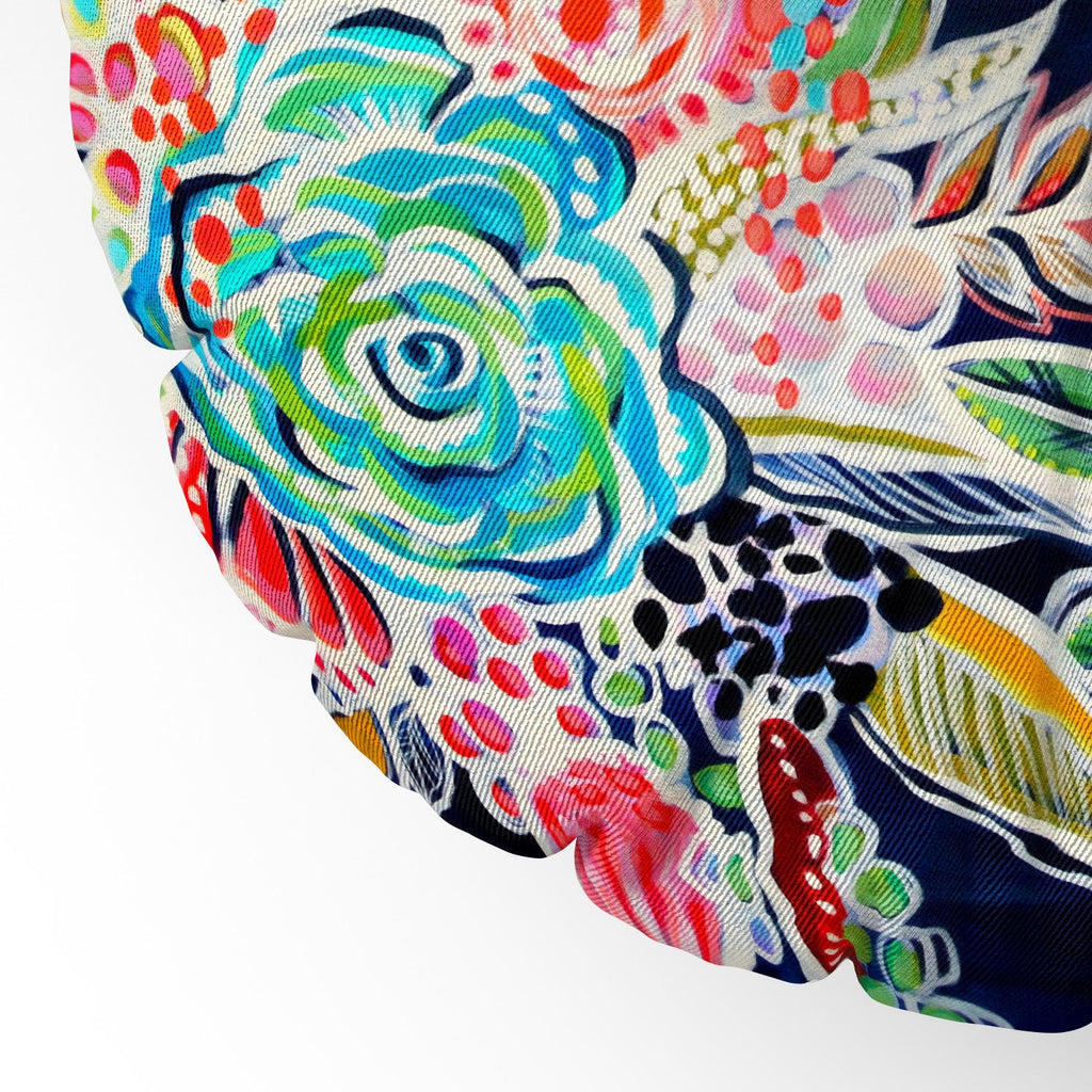 Stephanie Corfee Night Bloomers Floor Pillow Round