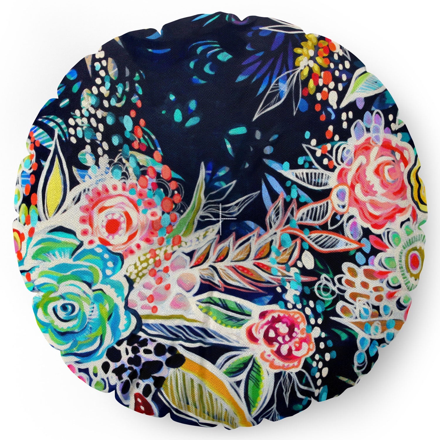 Stephanie Corfee Night Bloomers Floor Pillow Round