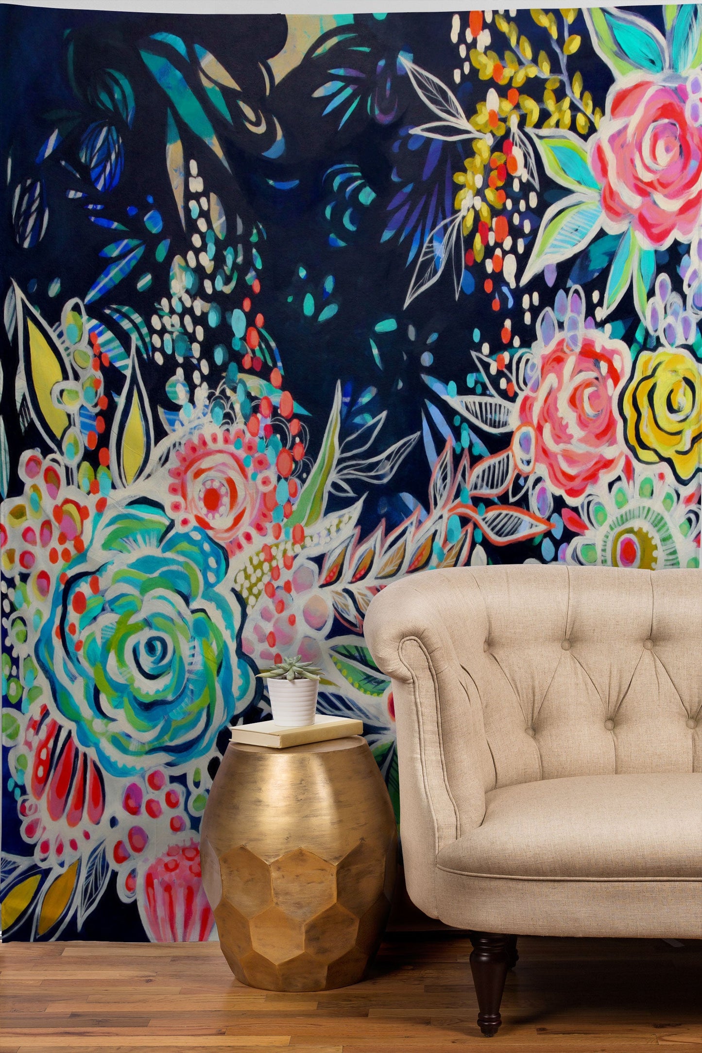Stephanie Corfee Night Bloomers Tapestry