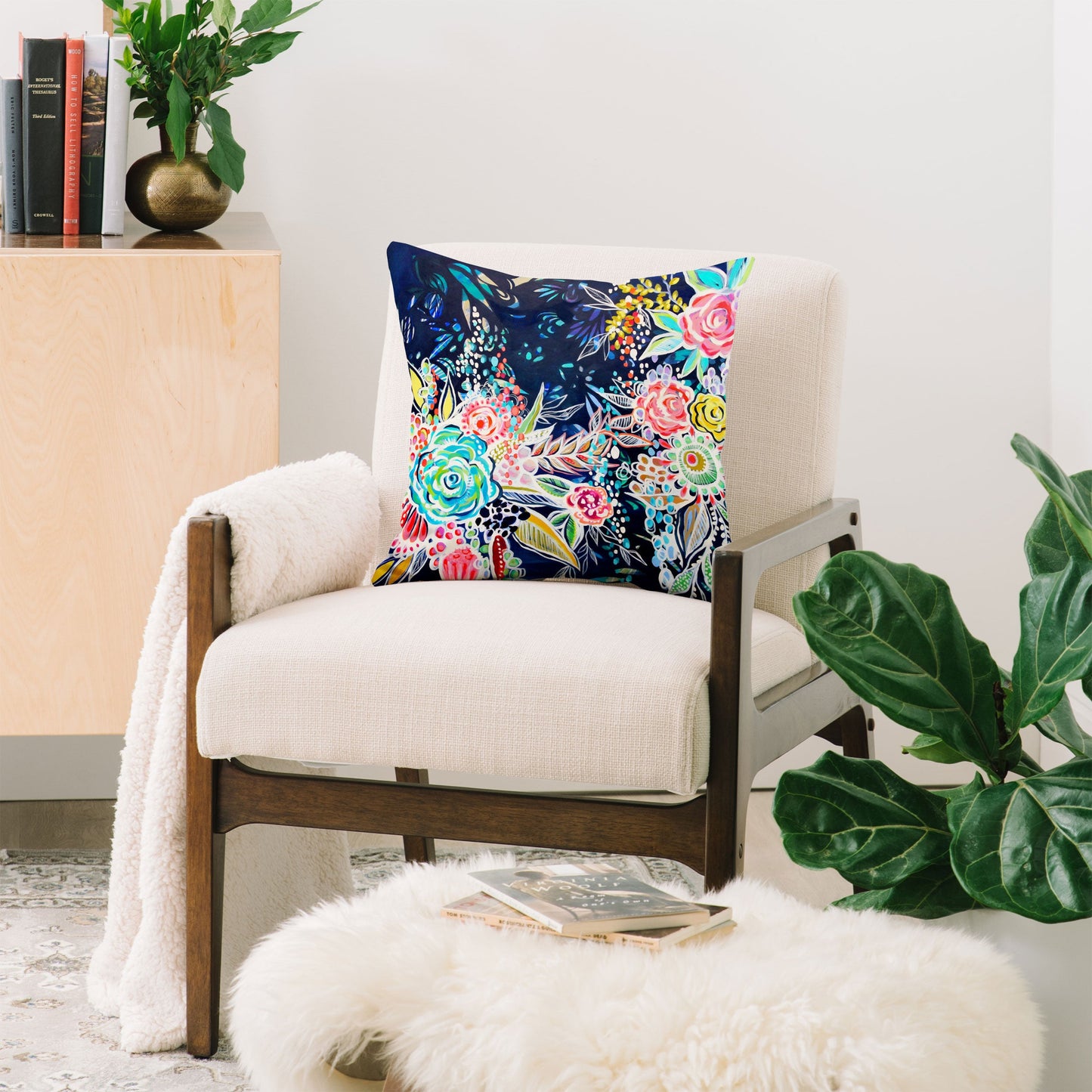 Stephanie Corfee Night Bloomers Throw Pillow