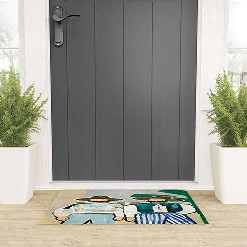 83 Oranges Side By Side Cowboy Edition Welcome Mat
