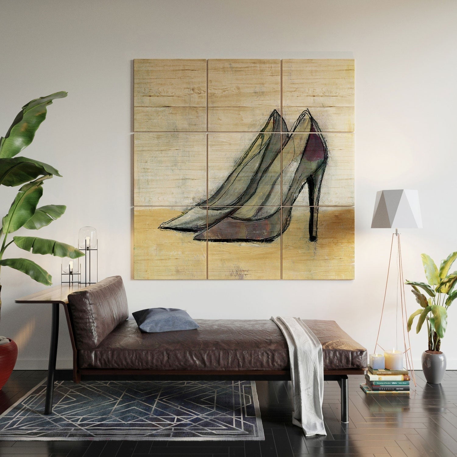 Sophia Buddenhagen Grey Stiletto Wood Wall Mural