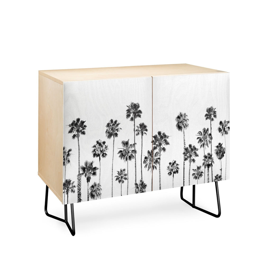 Gal Design Black And White Palms Credenza