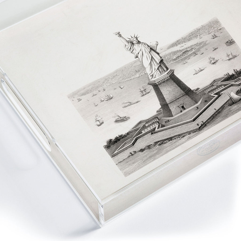 DENY Designs Vintage Lady Liberty Acrylic Tray