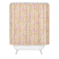 Little Om Pattern Shooting Stars cream Shower Curtain