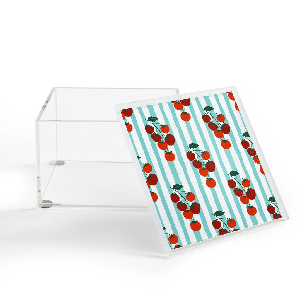 Design by Spark Zesty Tomatoes and Stripes Acrylic Box