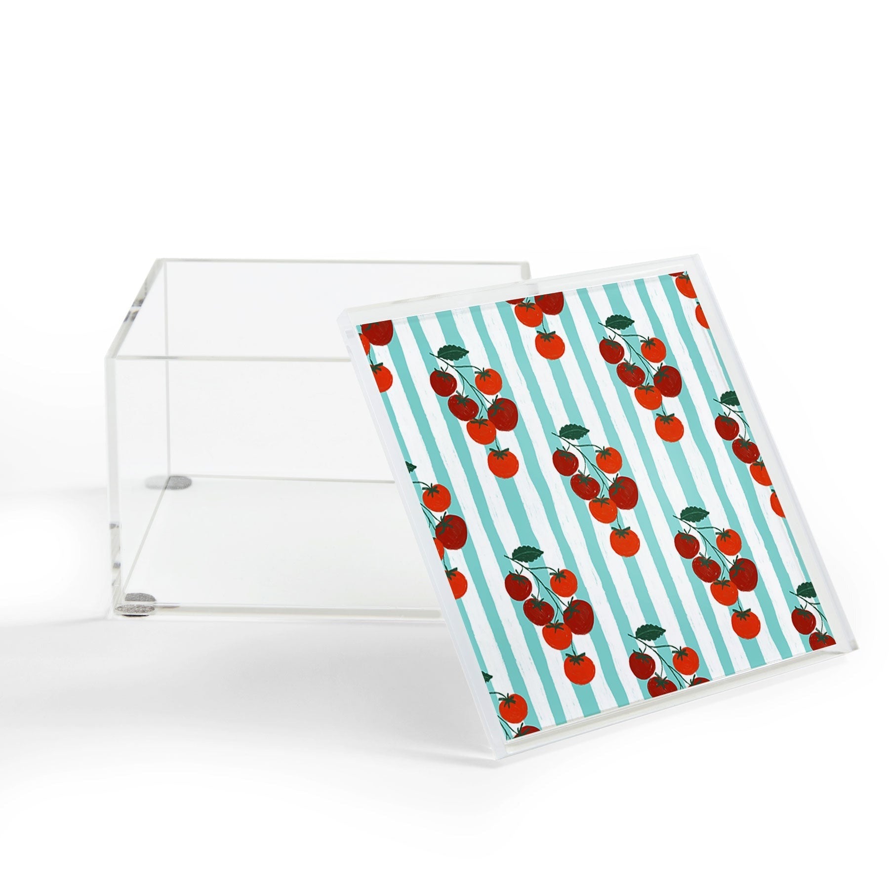 Design by Spark Zesty Tomatoes and Stripes Acrylic Box