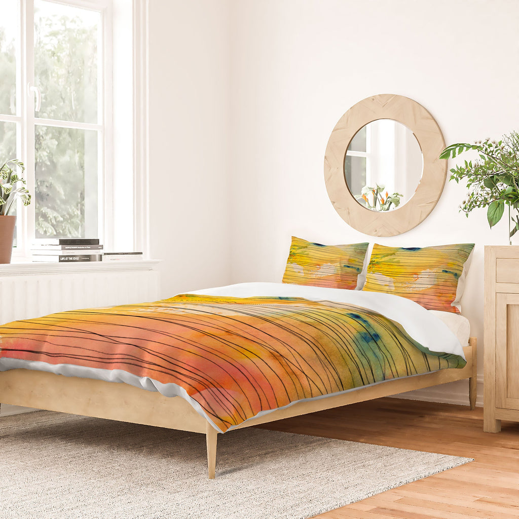 Susanne Kasielke Stripy Collage Duvet Cover