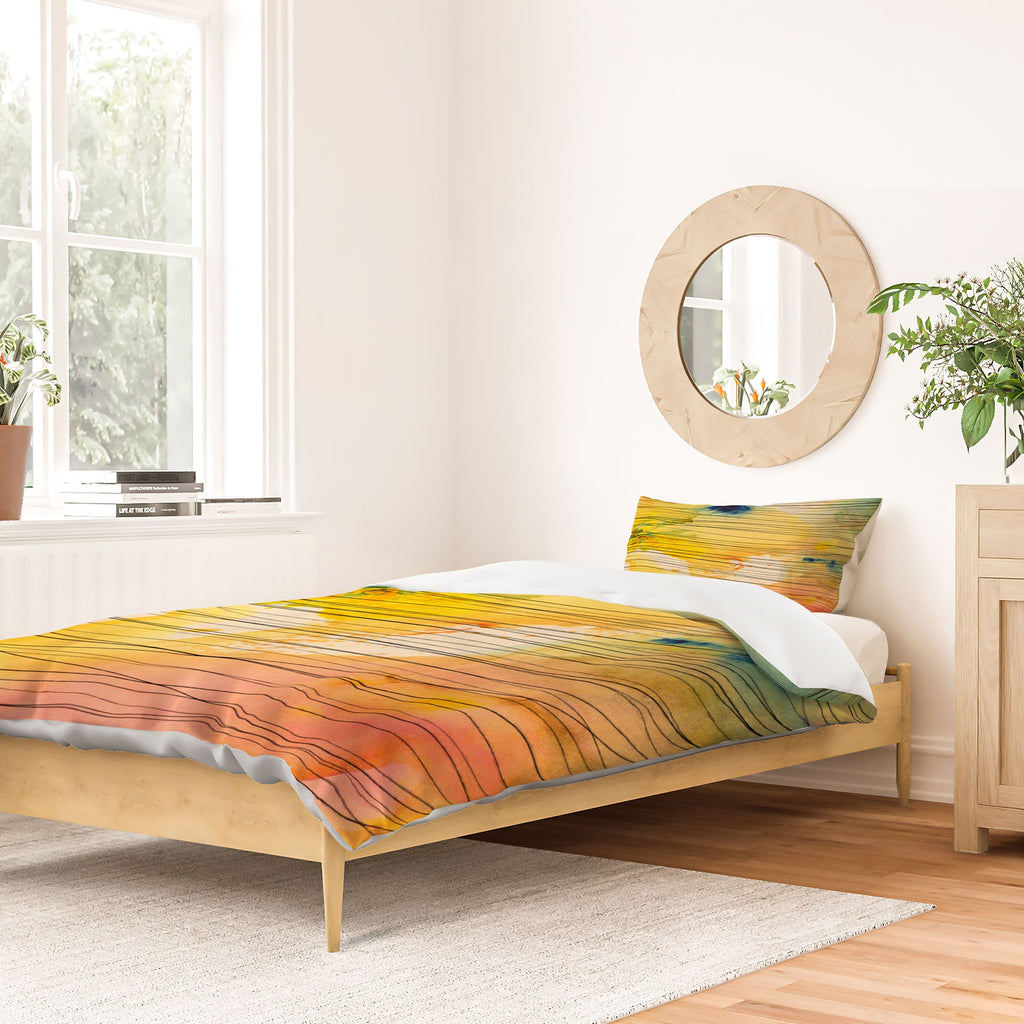 Susanne Kasielke Stripy Collage Duvet Cover