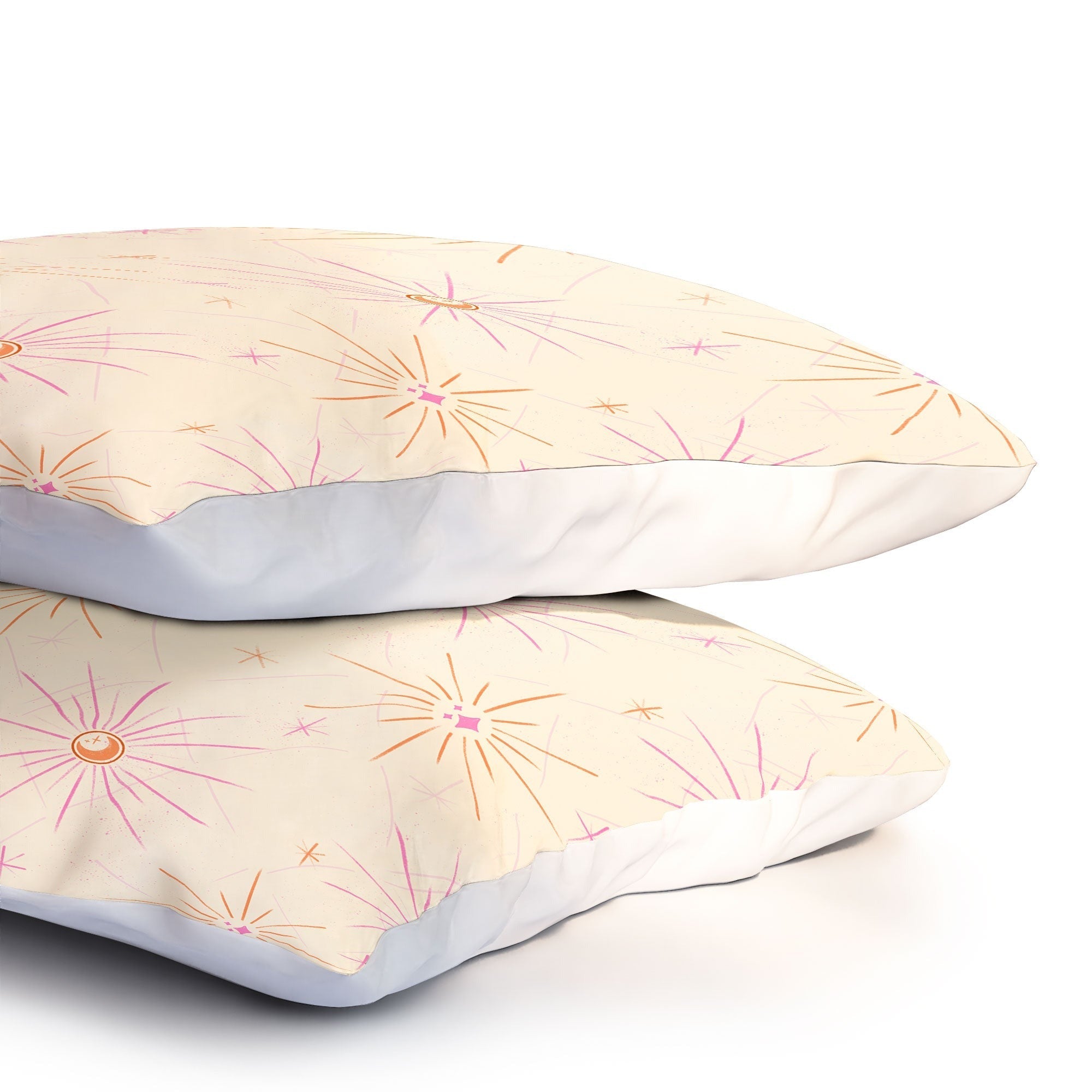 Little Om Pattern Little Moon cream Pillow Shams