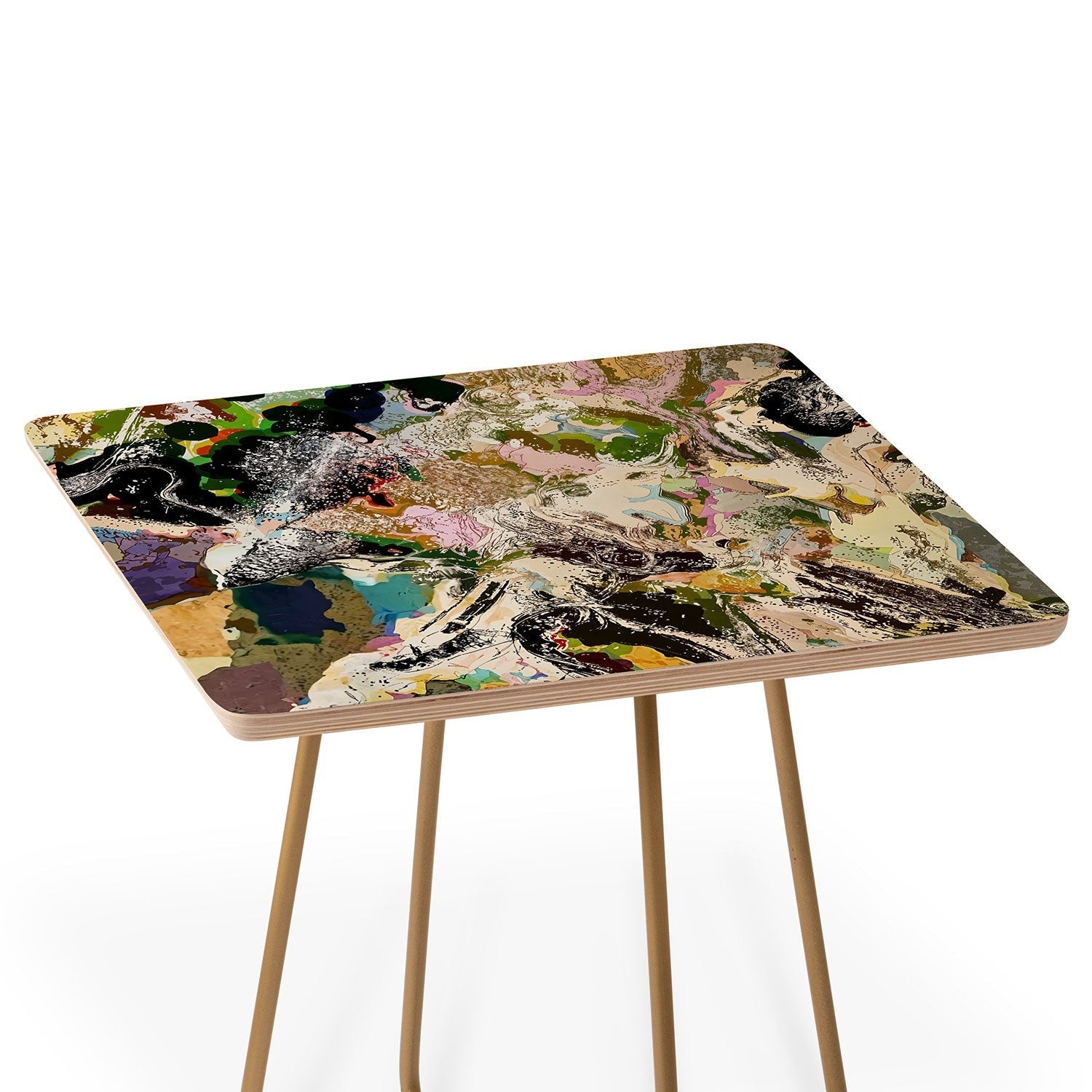 83 Oranges Echoes Beneath the Surface Side Table