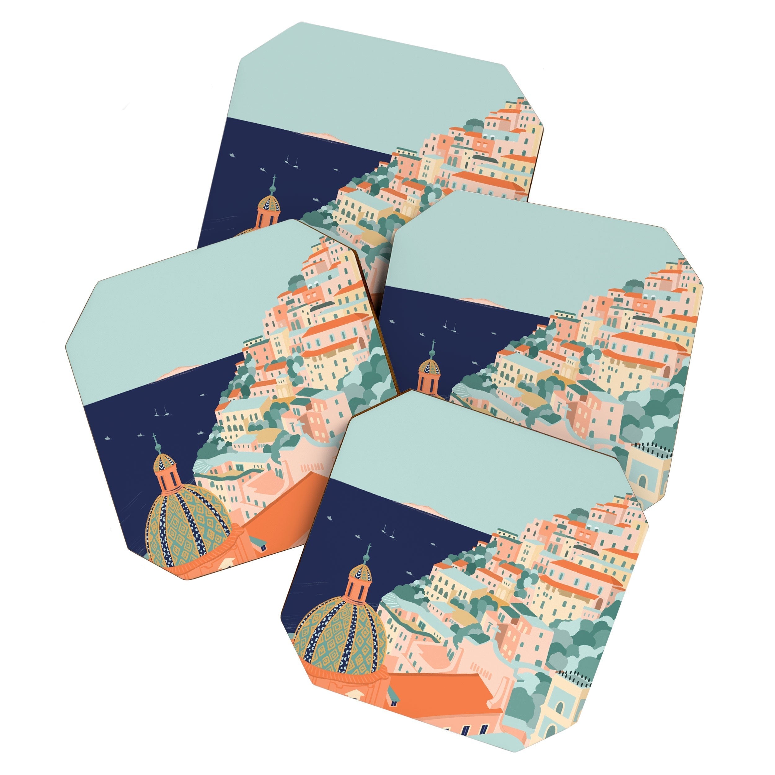 Valeria Frustaci Positano in Italy Coaster Set