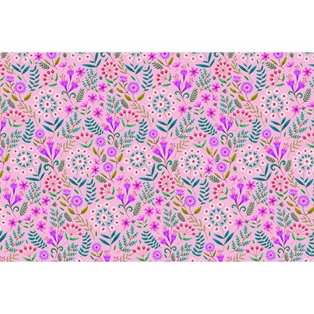 Pimlada Phuapradit Ditsy Purple Floral Half Drop Wall Mural