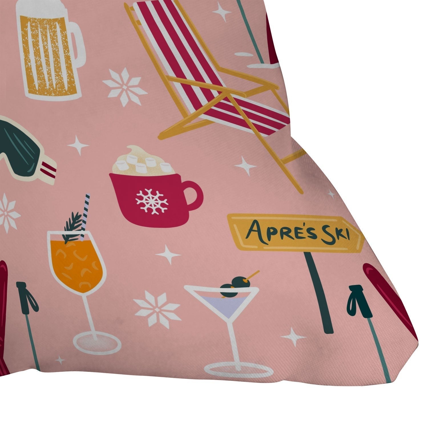 Design by Spark Apres Ski Holiday Throw Pillow