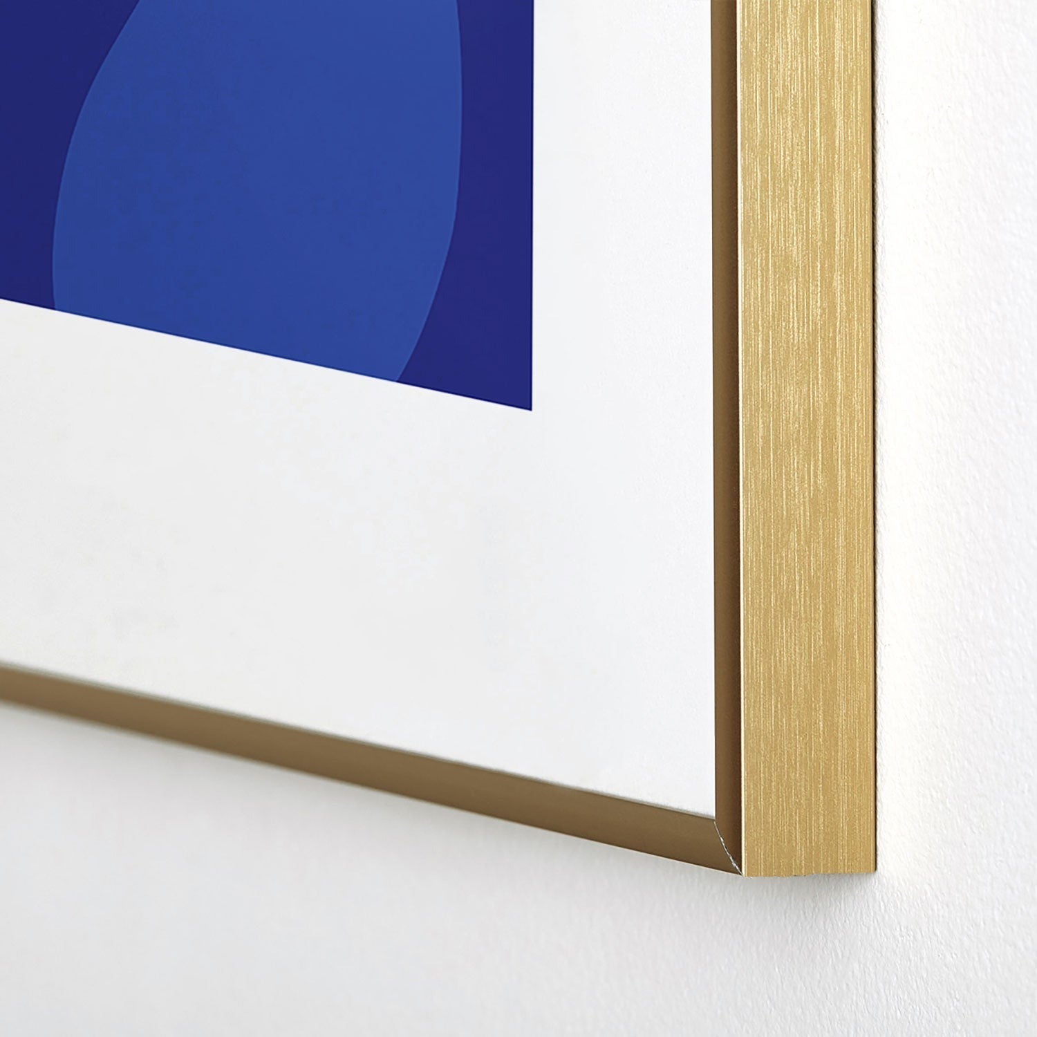 Camilla Foss Blue Pebble Metal Framed Art Print