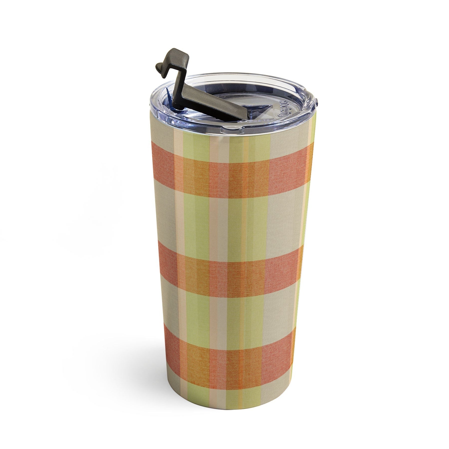 Marta Barragan Camarasa Retro Picnic Plaid Warm Tones Travel Mug