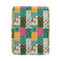 LouBruzzoni Cozy Christmas Patchwork Throw Blanket