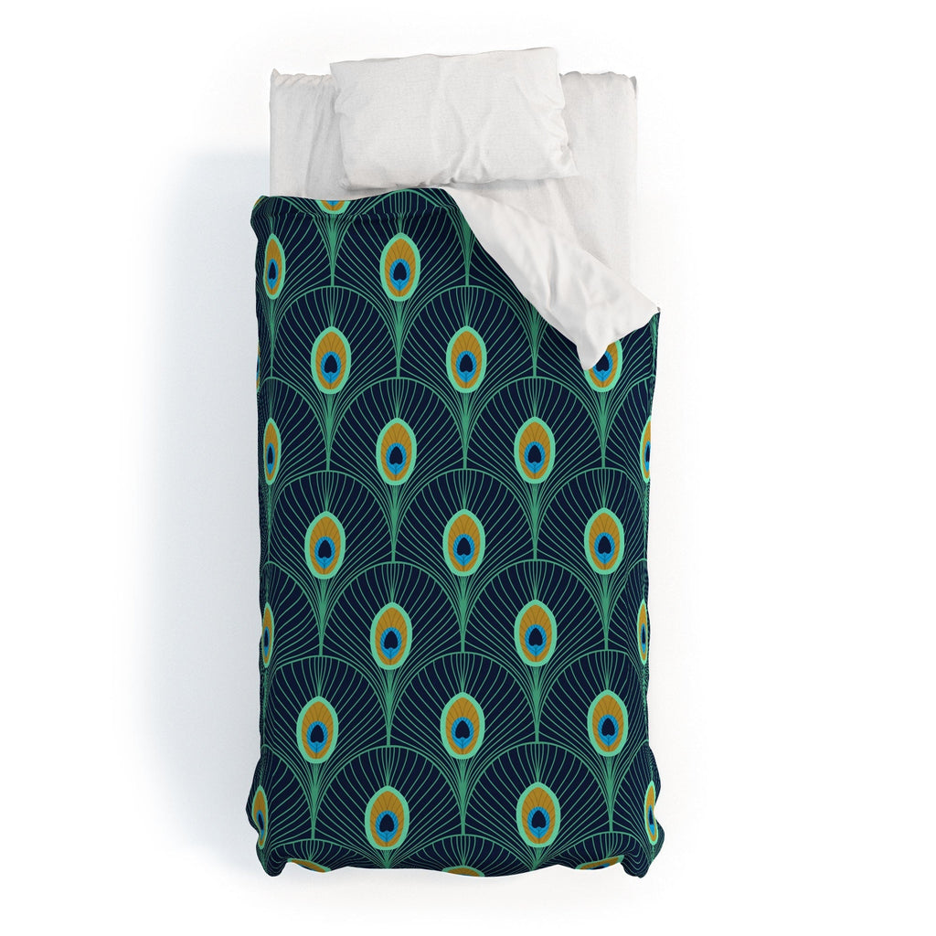 Design by Spark Peacock Deco Feathers Duvet Cover