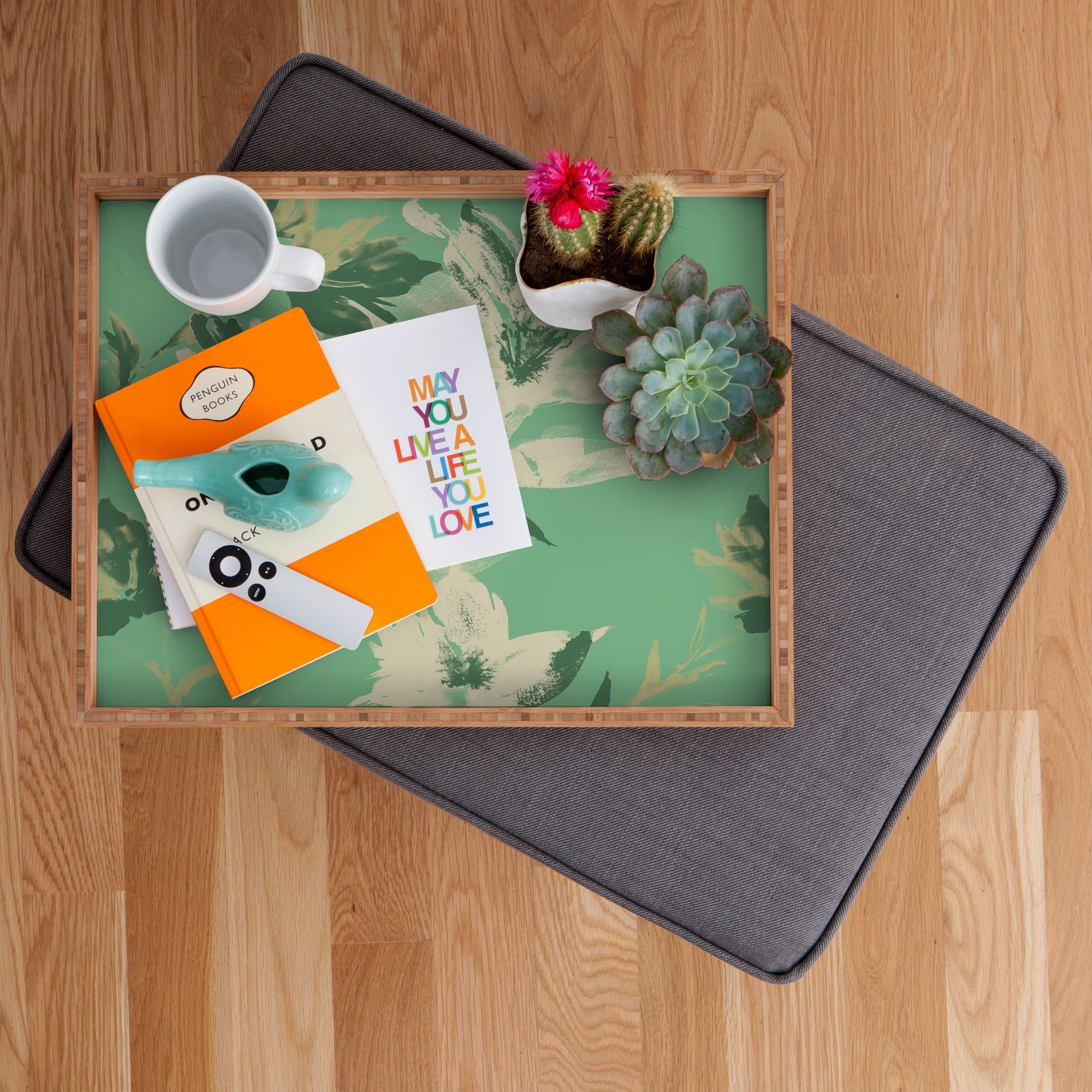 Gabriela Fuente Emma Green Rectangular Tray