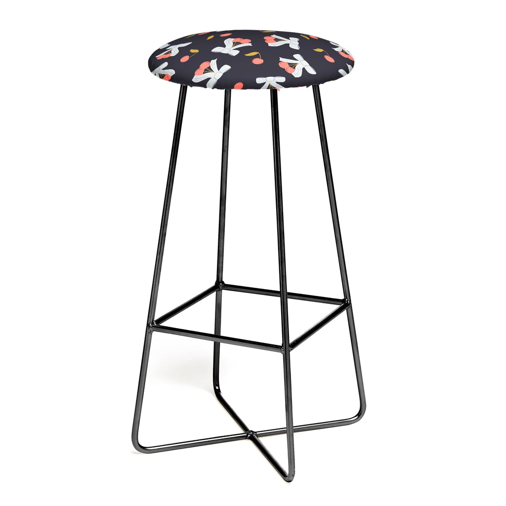 Jennifer Labre Cherries and Bows Bar Stool