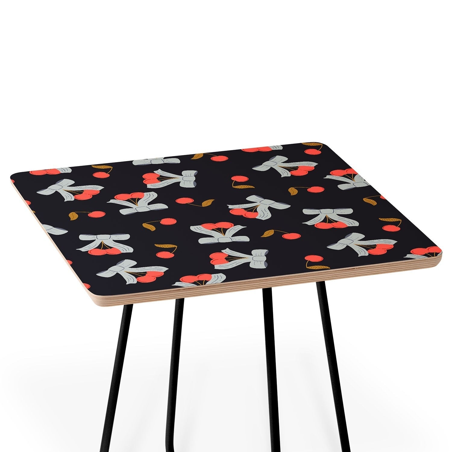 Jennifer Labre Cherries and Bows Side Table