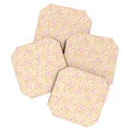 Little Om Pattern Shooting Stars cream Coaster Set