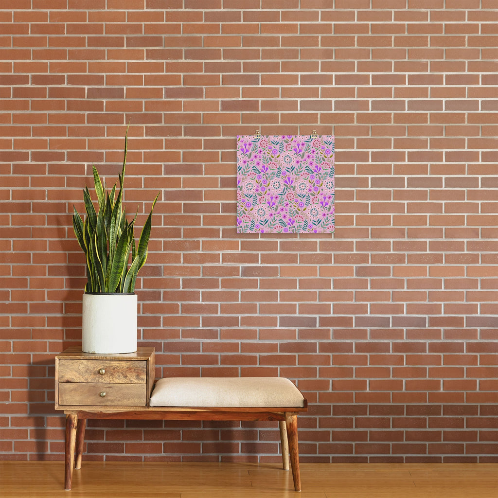 Pimlada Phuapradit Ditsy Purple Floral Half Drop Art Print