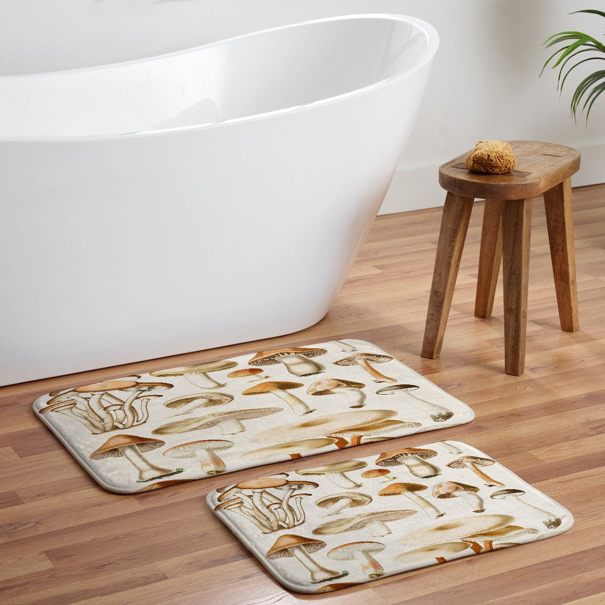 Gal Design Mushrooms Collection Memory Foam Bath Mat