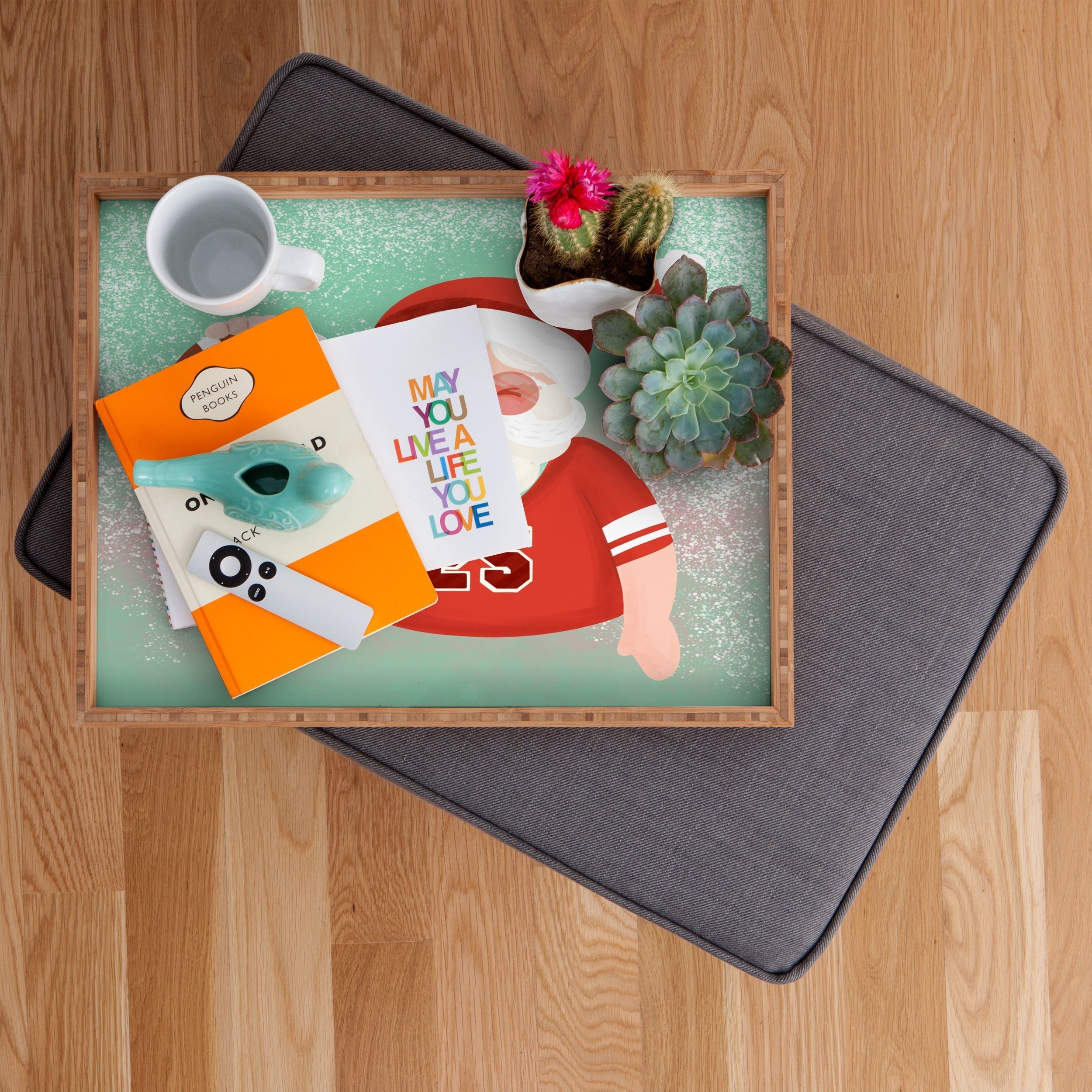 Design by Spark Sporty Football Santa Rectangular Tray