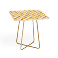 Ninola Design Everyday Artifact Checker Mosaic Tiles Geometry Yellow Side Table