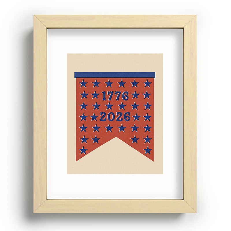 DENY Designs Star Banner Recessed Framing Rectangle