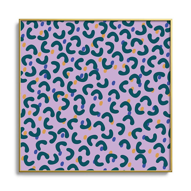 Camilla Foss Pebbles Mix Square Metal Framed Art Print