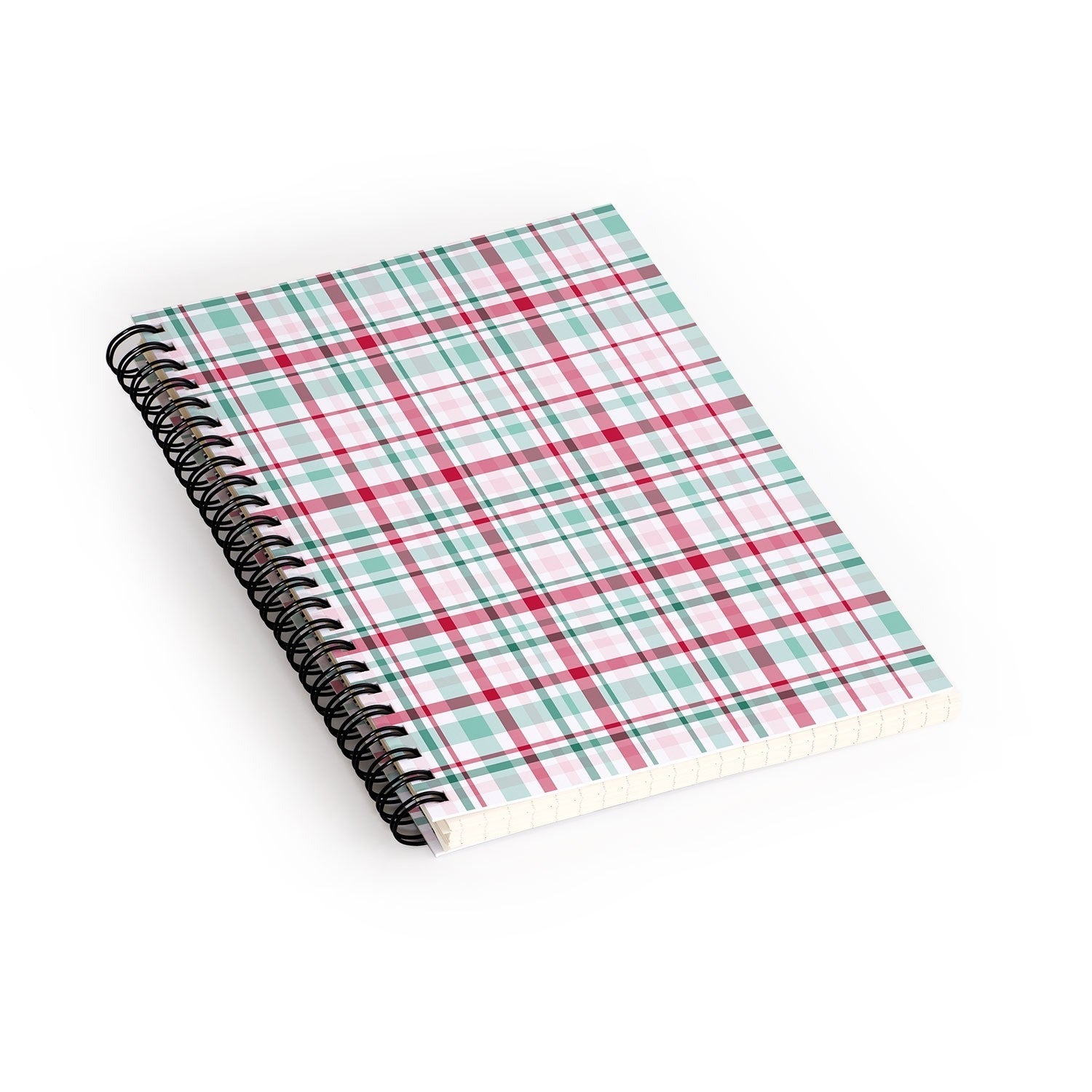 Lisa Argyropoulos Merry Vintage Plaid Spiral Notebook
