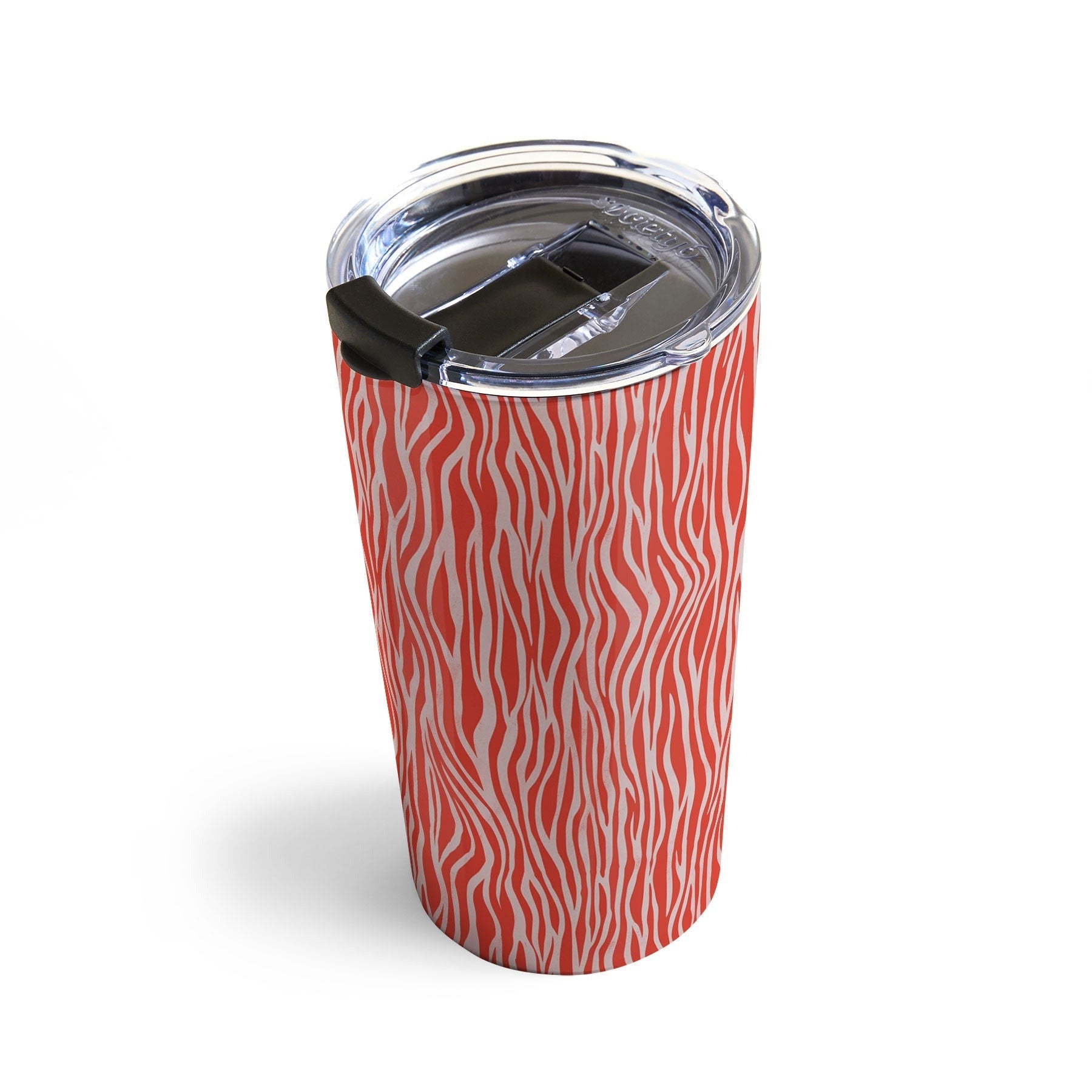Avenie BR Red Zebra Stripe Travel Mug