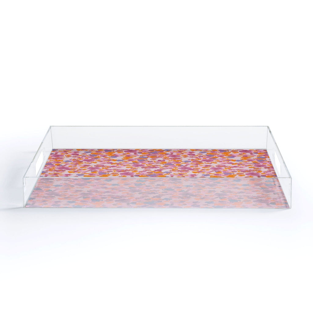 Gabriela Fuente Day Dreaming Watercolor Pink Acrylic Tray